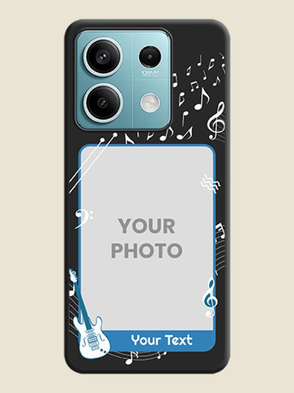 Custom Musical Theme Design with Text - Photo on Space Black Soft Matte Mobile Case - Poco X6 Neo 5G - alternate view