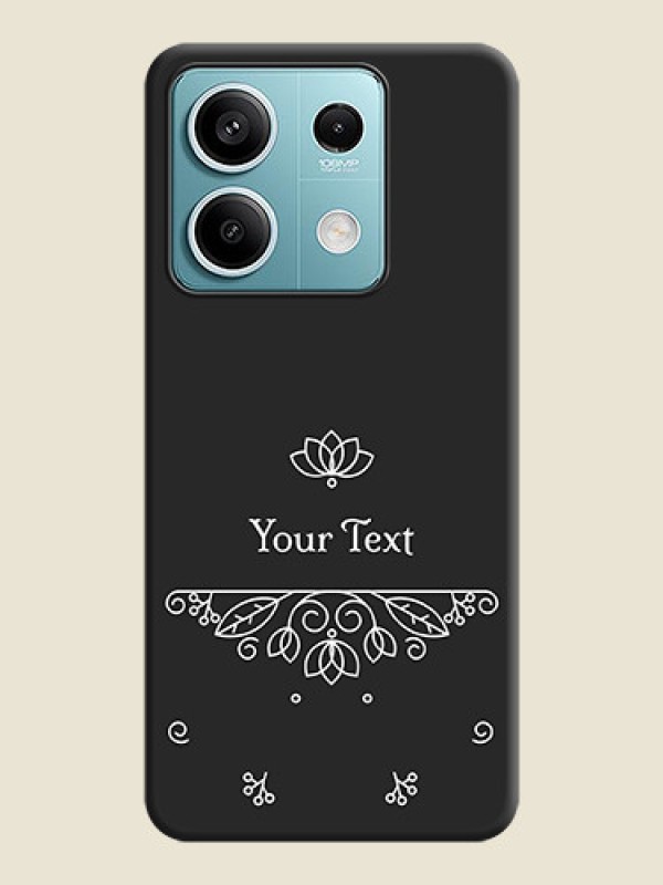 Custom Lotus Garden Custom Text On Space Black Personalized Soft Matte Phone Covers - Poco X6 Neo 5G - alternate view