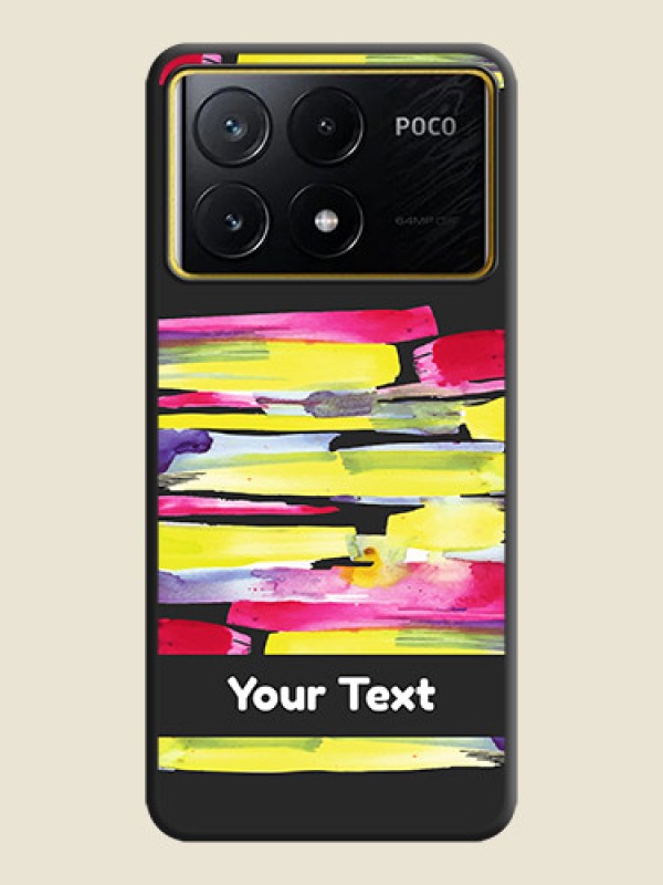 Custom Brush Coloured on Space Black Personalized Soft Matte Phone Covers - Poco X6 Pro 5G - alternate view