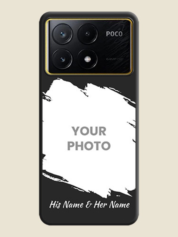 Custom Grunge Brush Strokes - Photo on Space Black Soft Matte Back Cover - Poco X6 Pro 5G - alternate view