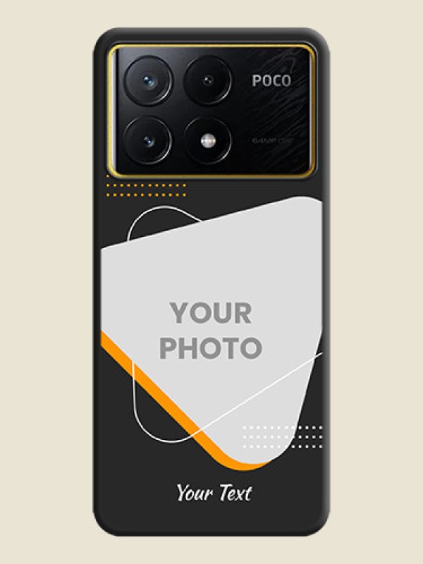 Custom Yellow Triangle - Photo on Space Black Soft Matte Phone Cover - Poco X6 Pro 5G - alternate view