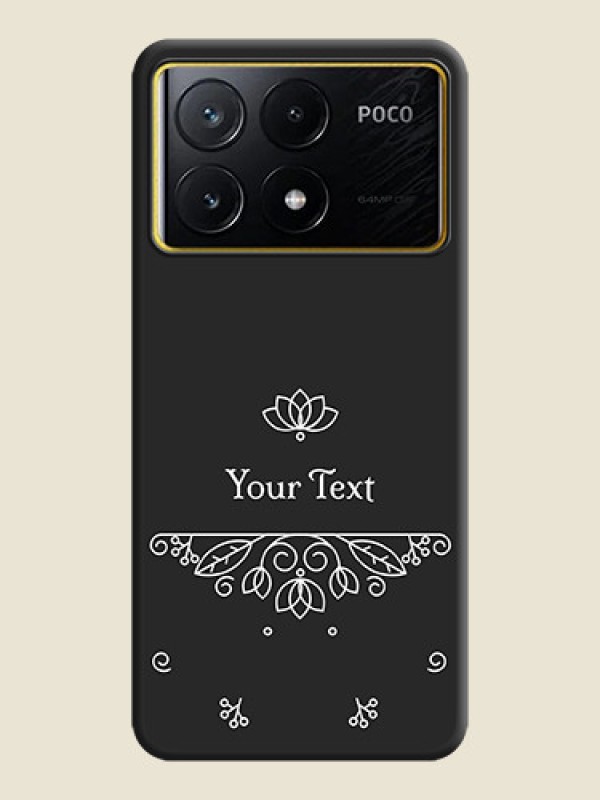 Custom Lotus Garden Custom Text On Space Black Personalized Soft Matte Phone Covers - Poco X6 Pro 5G - alternate view