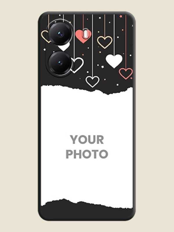 Custom Love Hangings with Splash Wave Picture On Space Black Custom Soft Matte Mobile Back Cover - Poco X7 Pro 5G - alternate view