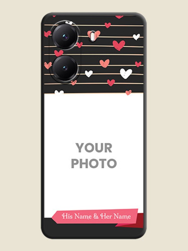 Custom Love Pattern with Name on Pink Ribbon on Photo On Space Black Custom Soft Matte Mobile Back Cover - Poco X7 Pro 5G - alternate view