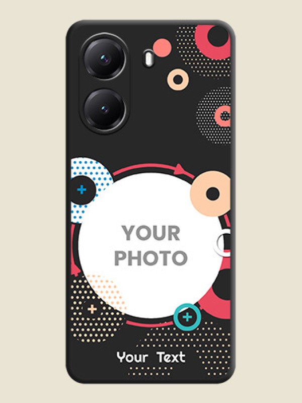 Custom Multicoloured Round Image On Space Black Custom Soft Matte Mobile Back Cover - Poco X7 Pro 5G - alternate view