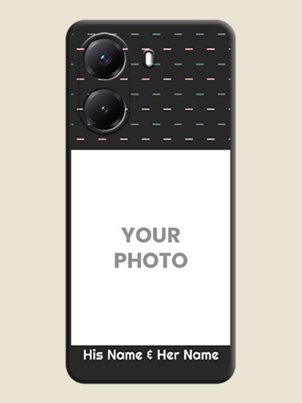 Custom Line Pattern Design with Text On Space Black Custom Soft Matte Mobile Back Cover - Poco X7 Pro 5G - alternate view