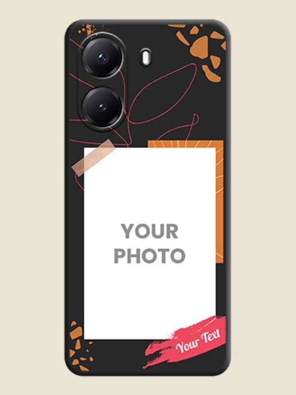 Custom Orange Photo Frame On Space Black Custom Soft Matte Mobile Back Cover - Poco X7 Pro 5G - alternate view