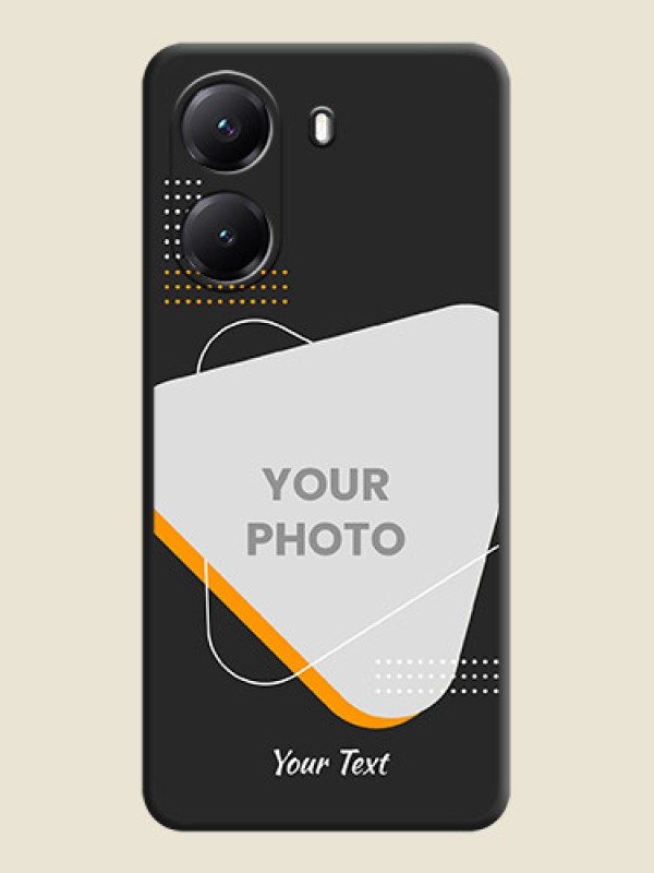 Custom Yellow Triangle on Photo On Space Black Custom Soft Matte Mobile Back Cover - Poco X7 Pro 5G - alternate view