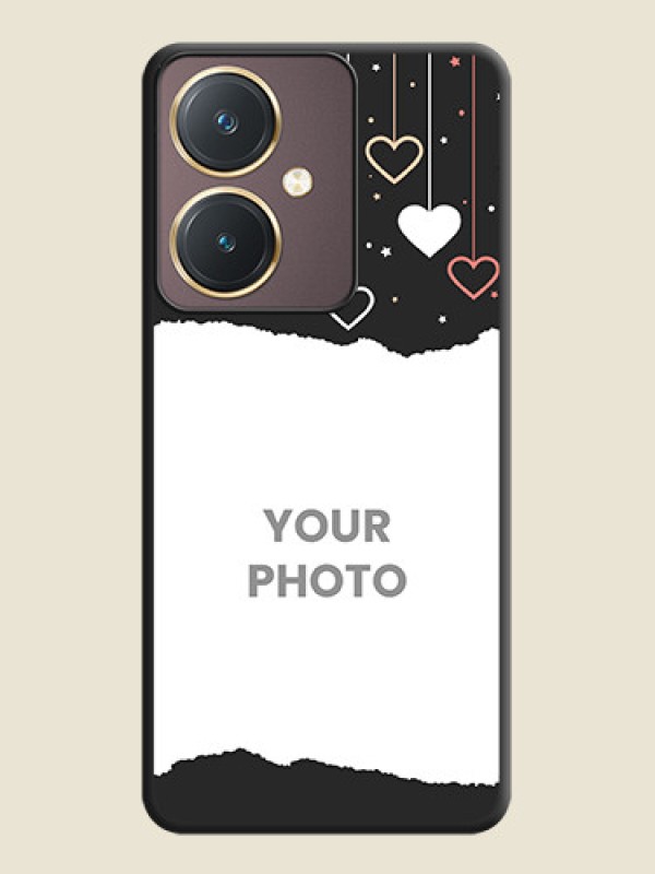 Custom Love Hangings with Splash Wave Picture on Space Black Custom Soft Matte Phone Back Cover - Vivo Y27 - alternate view