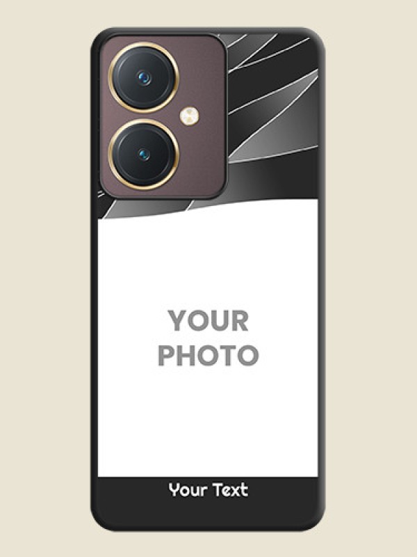 Custom Mixed Wave Lines - Photo on Space Black Soft Matte Mobile Cover - Vivo Y27 - alternate view