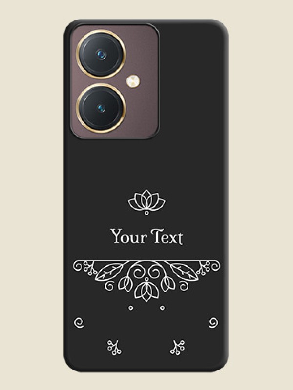 Custom Lotus Garden Custom Text On Space Black Personalized Soft Matte Phone Covers - Vivo Y27 - alternate view