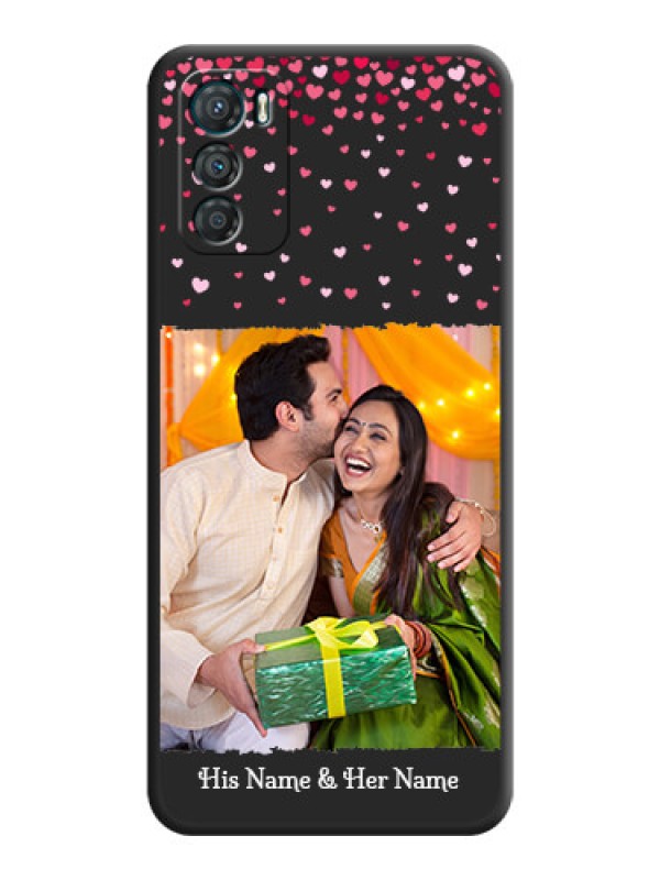 Custom Fall in Love with Your Partner  on Photo on Space Black Soft Matte Phone Cover - Motorola Moto G42