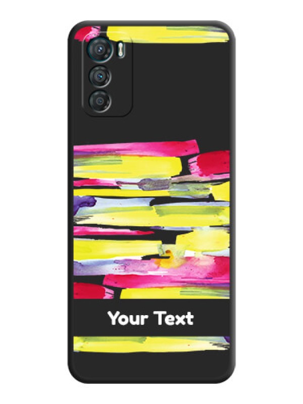 Custom Brush Coloured on Space Black Personalized Soft Matte Phone Covers - Motorola Moto G42