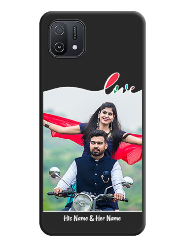 Custom Fall in Love Pattern with Picture on Photo on Space Black Soft Matte Mobile Case - Oppo A16K