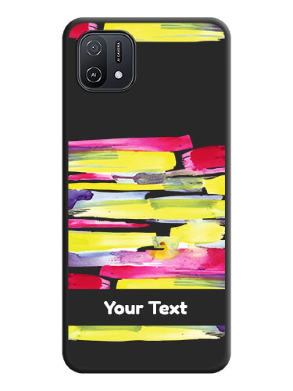 Custom Brush Coloured on Space Black Personalized Soft Matte Phone Covers - Oppo A16K