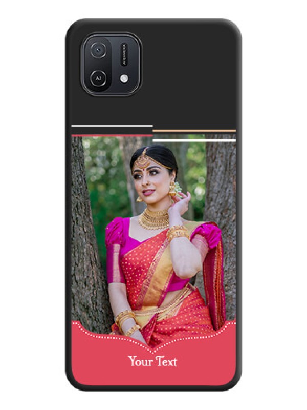 Custom Classic Plain Design with Name on Photo on Space Black Soft Matte Phone Cover - Oppo A16K