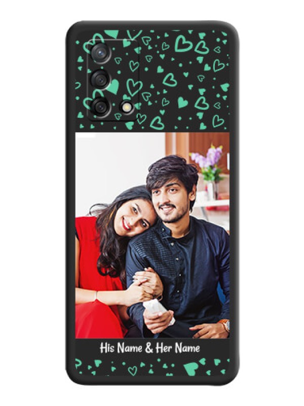 Custom Sea Green Indefinite Love Pattern on Photo on Space Black Soft Matte Mobile Cover - Oppo F19s
