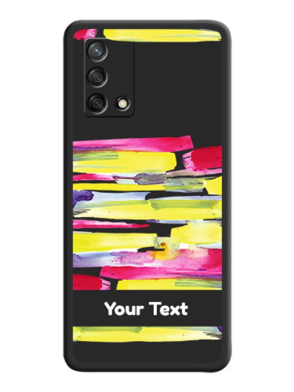 Custom Brush Coloured on Space Black Personalized Soft Matte Phone Covers - Oppo F19s