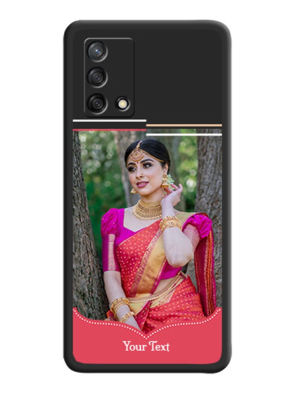 Custom Classic Plain Design with Name on Photo on Space Black Soft Matte Phone Cover - Oppo F19s