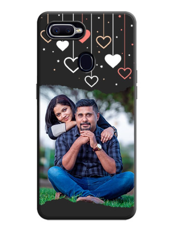 Custom Love Hangings with Splash Wave Picture on Space Black Custom Soft Matte Phone Back Cover - Oppo F9 Pro