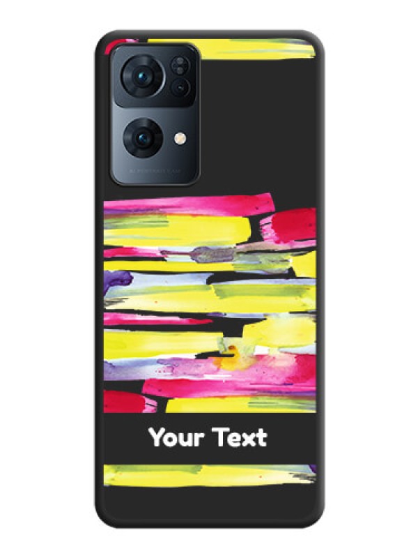 Custom Brush Coloured on Space Black Personalized Soft Matte Phone Covers - Oppo Reno 7 Pro 5G