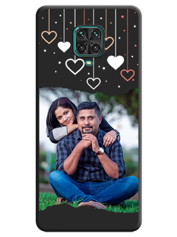 Custom Love Hangings with Splash Wave Picture on Space Black Custom Soft Matte Phone Back Cover - Poco M2 Pro