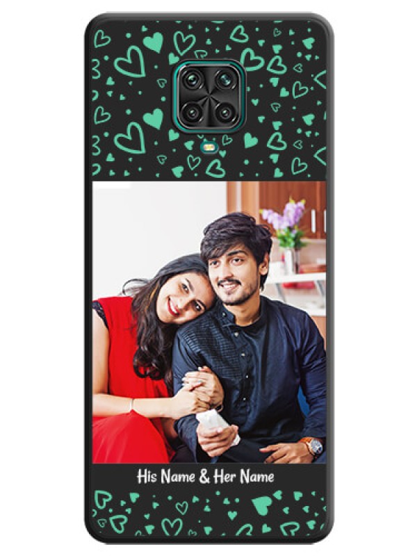 Custom Sea Green Indefinite Love Pattern on Photo on Space Black Soft Matte Mobile Cover - Poco M2 Pro