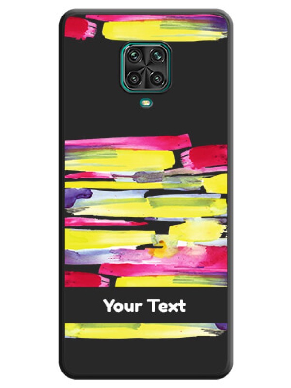 Custom Brush Coloured on Space Black Personalized Soft Matte Phone Covers - Poco M2 Pro