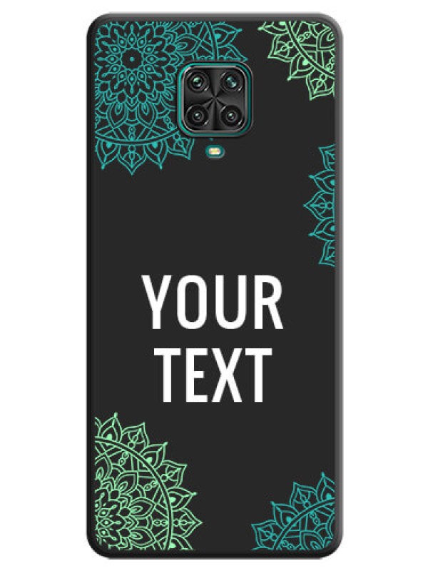 Custom Your Name with Floral Design on Space Black Custom Soft Matte Back Cover - Poco M2 Pro