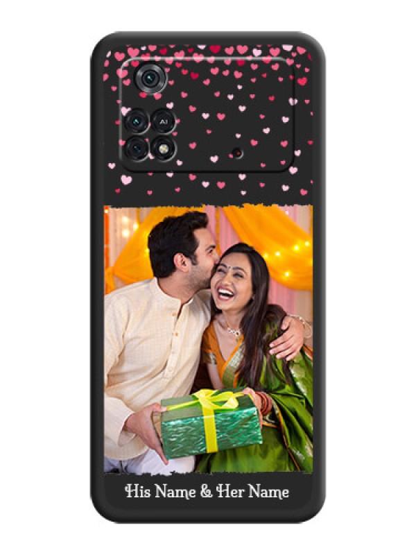 Custom Fall in Love with Your Partner  on Photo on Space Black Soft Matte Phone Cover - Poco M4 Pro 4G