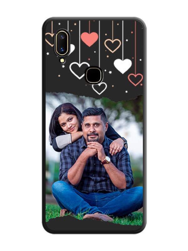 Custom Love Hangings with Splash Wave Picture on Space Black Custom Soft Matte Phone Back Cover - Vivo V11