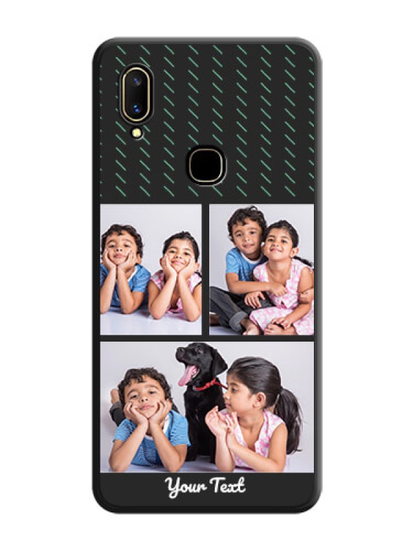 Custom Cross Dotted Pattern with 2 Image Holder  on Personalised Space Black Soft Matte Cases - Vivo V11