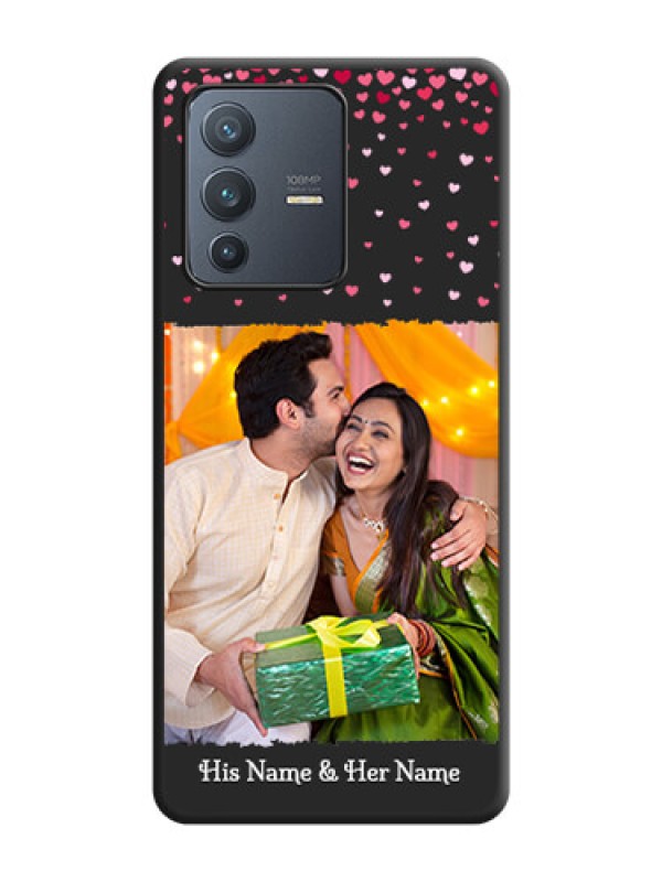 Custom Fall in Love with Your Partner on Photo on Space Black Soft Matte Phone Cover - Vivo V23 Pro 5G