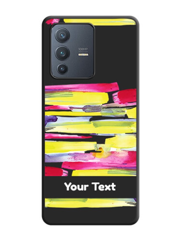 Custom Brush Coloured on Space Black Personalized Soft Matte Phone Covers - Vivo V23 Pro 5G