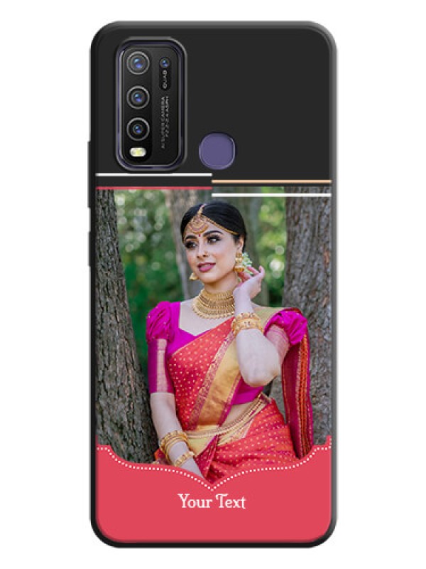 Custom Classic Plain Design with Name - Photo on Space Black Soft Matte Phone Cover - Vivo Y50