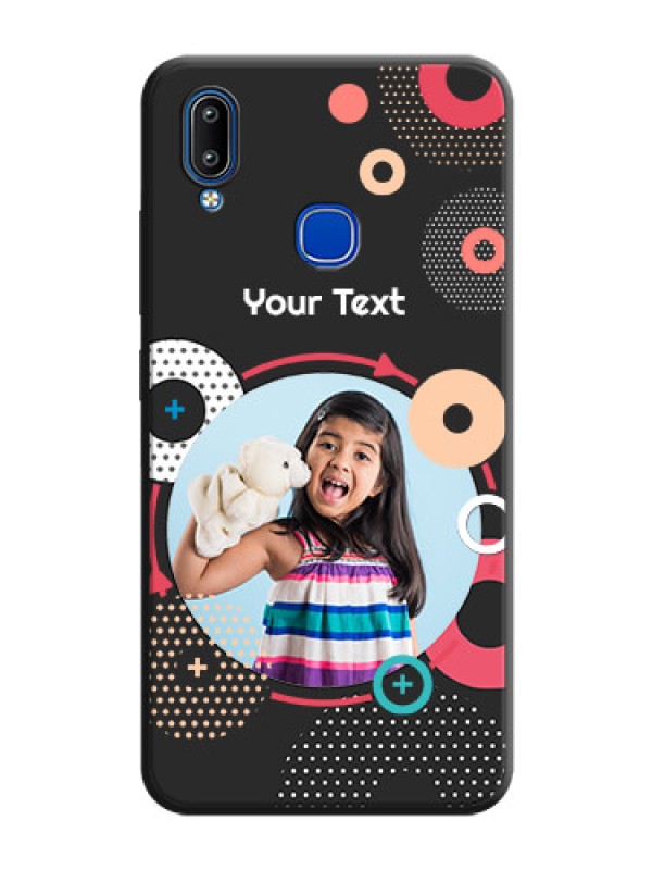 Custom Multicoloured Round Image on Personalised Space Black Soft Matte Cases - Vivo Y93