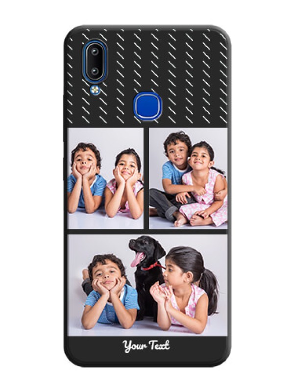 Custom Cross Dotted Pattern with 2 Image Holder  on Personalised Space Black Soft Matte Cases - Vivo Y93