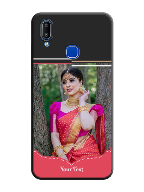 Custom Classic Plain Design with Name - Photo on Space Black Soft Matte Phone Cover - Vivo Y93