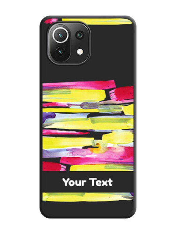 Custom Brush Coloured on Space Black Personalized Soft Matte Phone Covers - Mi 11 Lite NE 5G
