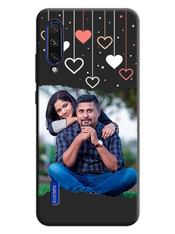 Custom Love Hangings with Splash Wave Picture on Space Black Custom Soft Matte Phone Back Cover - Mi A3