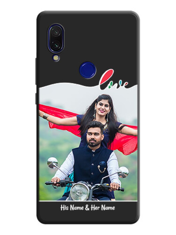 Custom Fall in Love Pattern with Picture - Photo on Space Black Soft Matte Mobile Case - Redmi 7