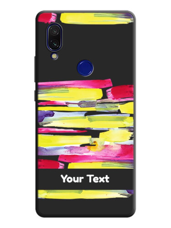 Custom Brush Coloured on Space Black Personalized Soft Matte Phone Covers - Redmi 7