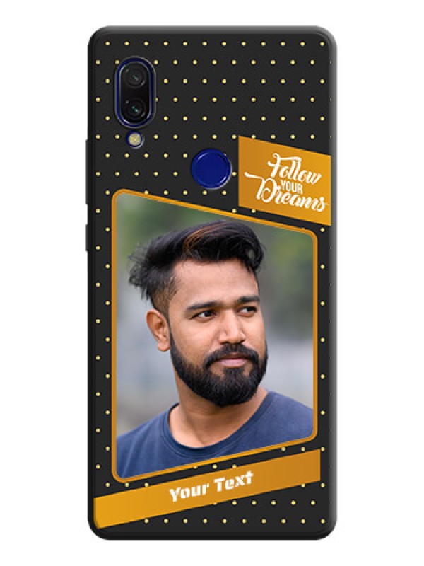Custom Follow Your Dreams with White Dots on Space Black Custom Soft Matte Phone Cases - Redmi 7