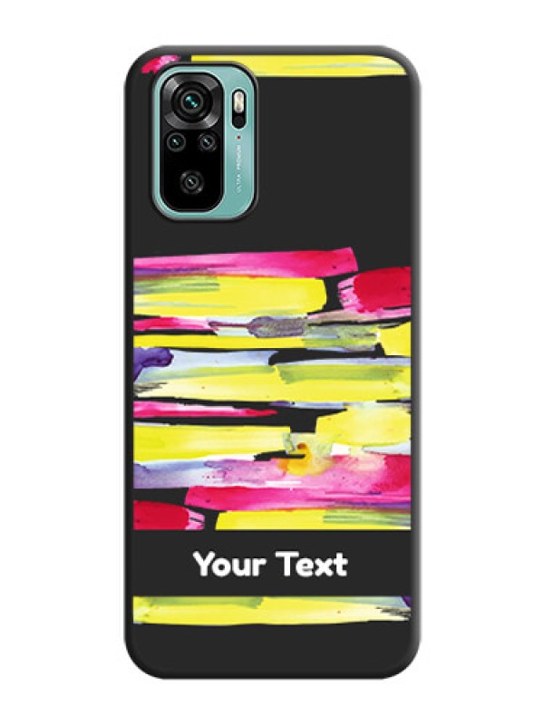 Custom Brush Coloured on Space Black Personalized Soft Matte Phone Covers - Redmi Note 10