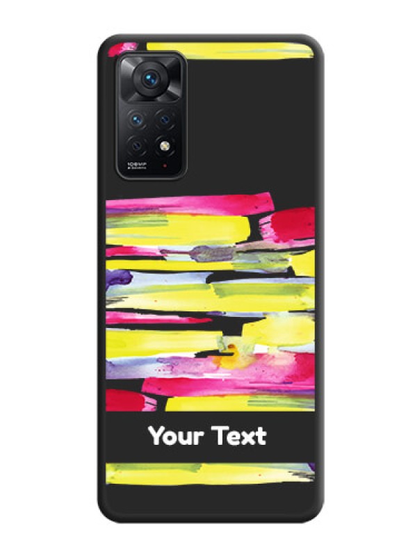Custom Brush Coloured on Space Black Personalized Soft Matte Phone Covers - Redmi Note 11 Pro Plus 5G