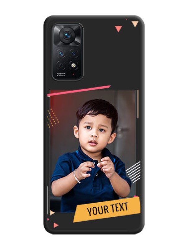 Custom Photo Frame with Triangle Small Dots on Photo on Space Black Soft Matte Back Cover - Redmi Note 11 Pro Plus 5G