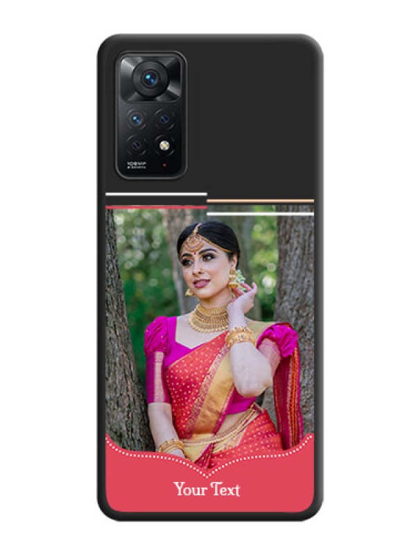 Custom Classic Plain Design with Name on Photo on Space Black Soft Matte Phone Cover - Redmi Note 11 Pro Plus 5G