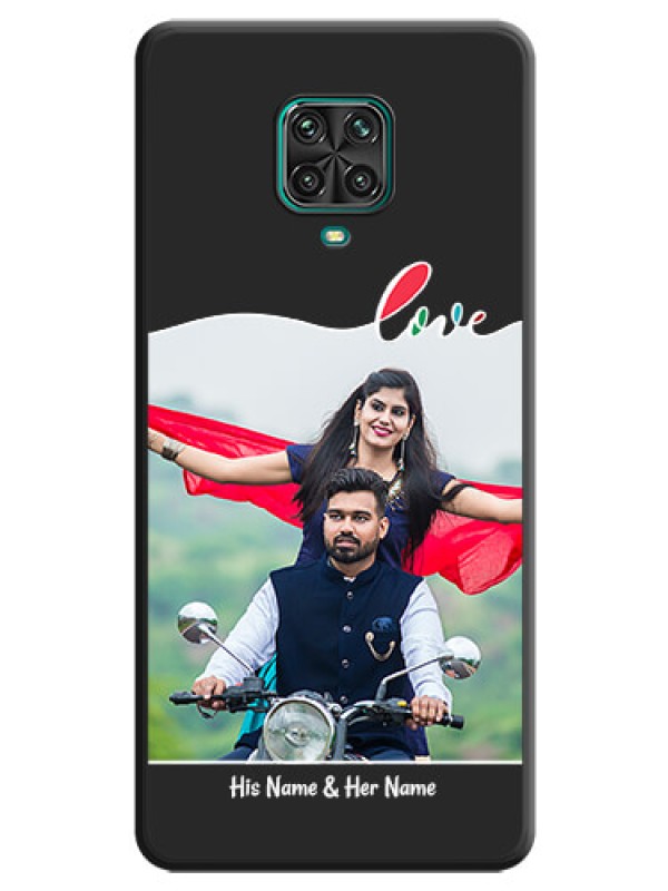 Custom Fall in Love Pattern with Picture on Photo on Space Black Soft Matte Mobile Case - Redmi Note 9 Pro Max