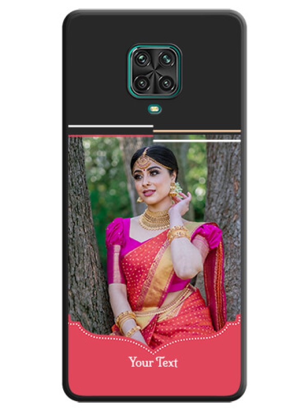 Custom Classic Plain Design with Name on Photo on Space Black Soft Matte Phone Cover - Redmi Note 9 Pro Max