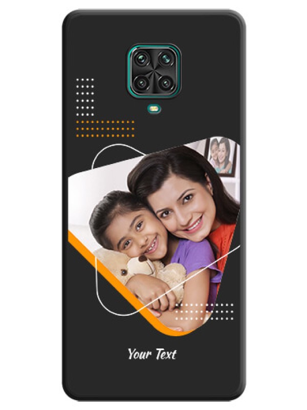 Custom Yellow Triangle on Photo on Space Black Soft Matte Phone Cover - Redmi Note 9 Pro Max